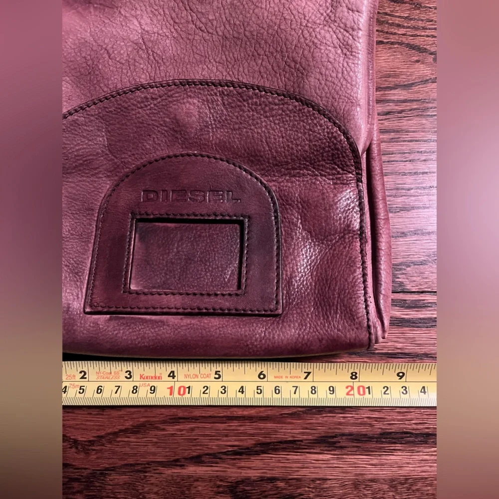 DIESEL Tan Leather Messenger Bag